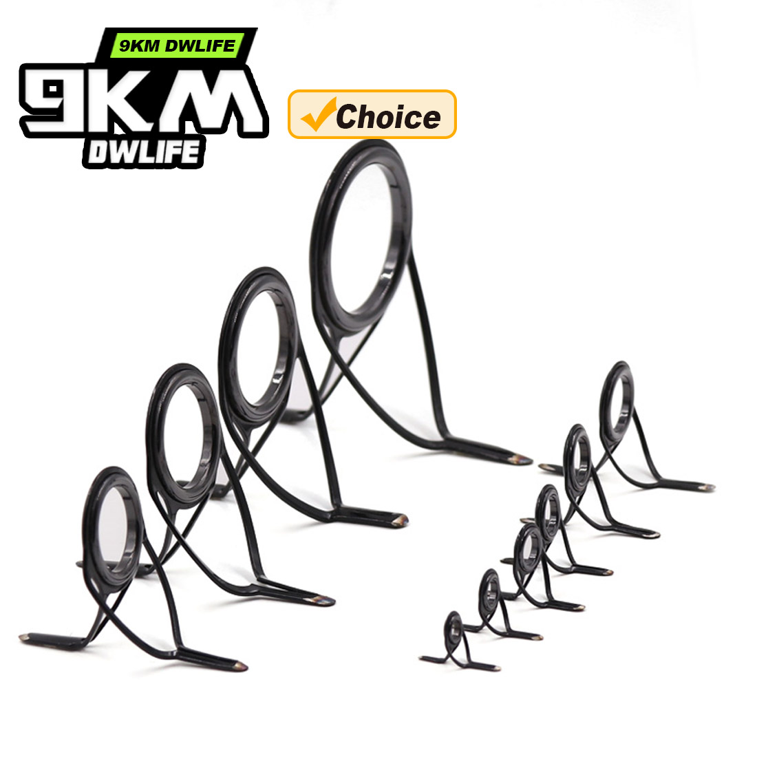 Fishing Rod Repair Kit - 9KM OB Curved Rod Guide Kit