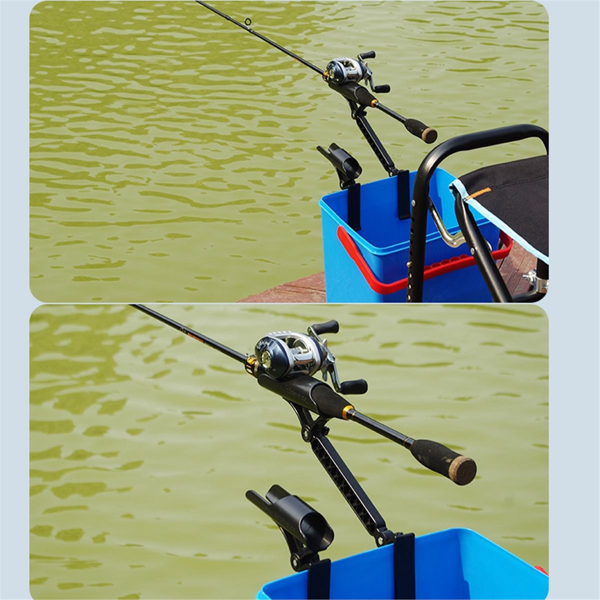 POPULAR-2pcs Adjustable Bucket - Fishing Rod Ice review and price