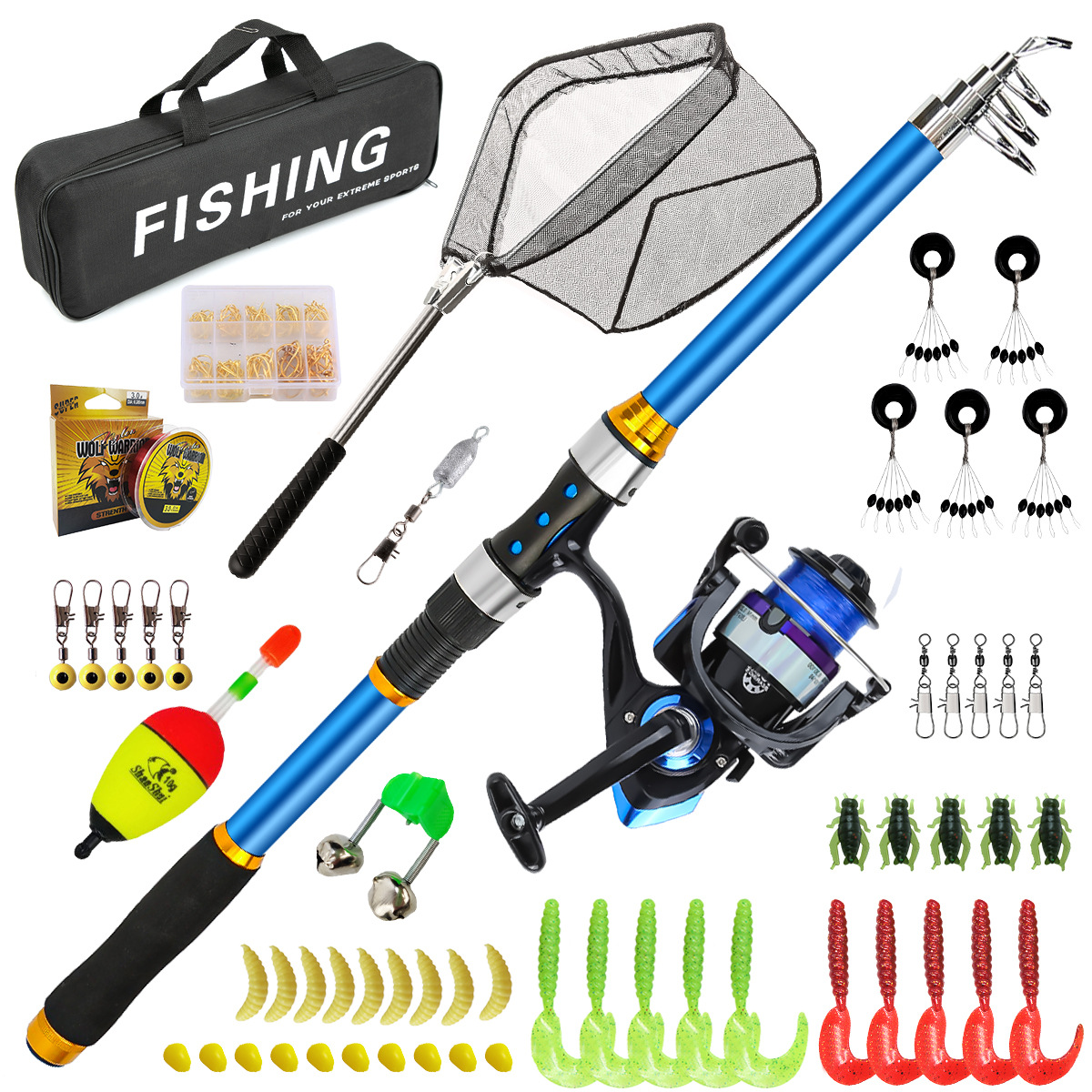 2.1-3.6M Telescopic Glass Fibe - Fishing Rod Carbon Fiber review and price